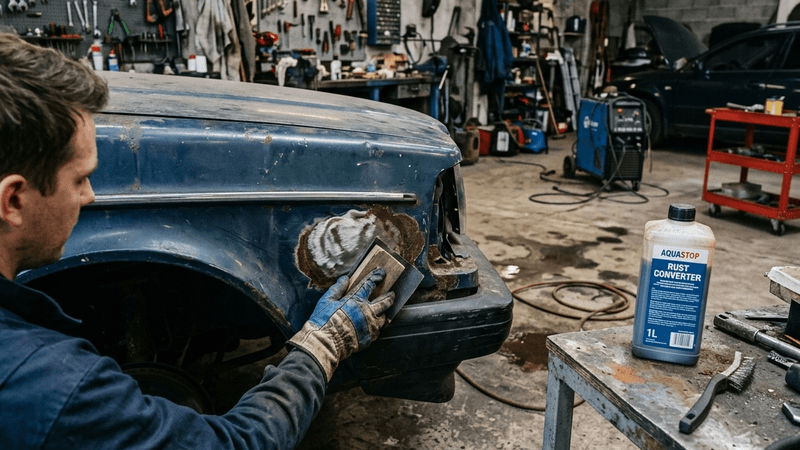 Steg 2: Slipa bort oxideringen