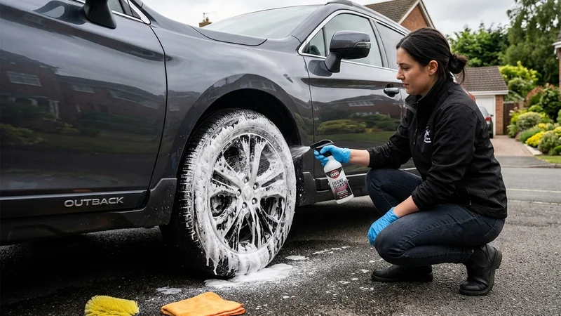 Steg 2: Förtvätt och rengör fälgarna från lös smuts