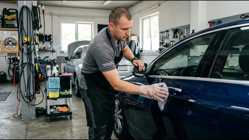 Steg 1: Testa lackens strävhet med plastpåsetestet