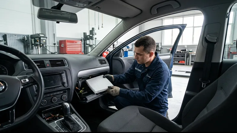 Steg 2: Byt ett igensatt kupéfilter och serva AC-systemet