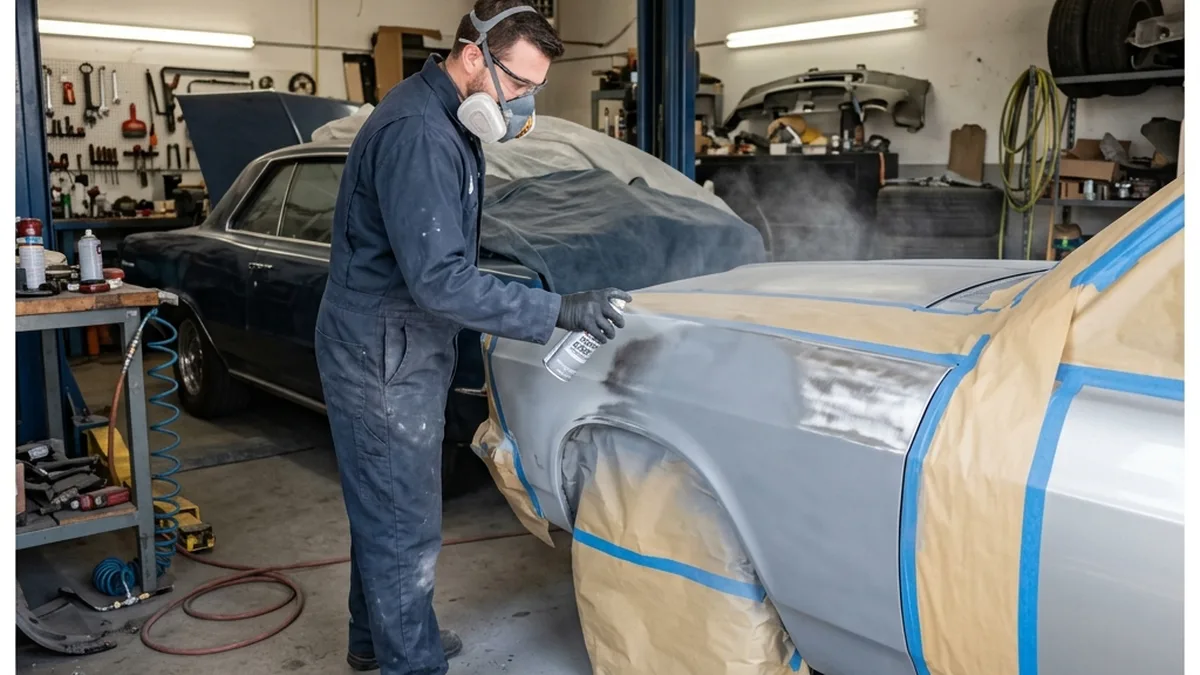 Steg 3: Rostätare och primer — skydda den slipade plåten