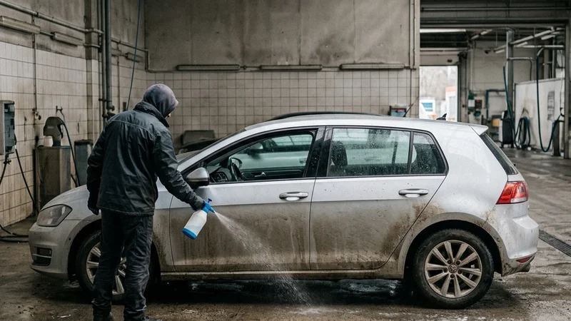 Steg 1: Applicera kallavfettning på bilens nedre halva